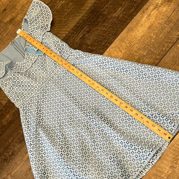 NWT Draper James Collection Blue Lattice A-Line Dress Size 8 - Picture 4 of 11